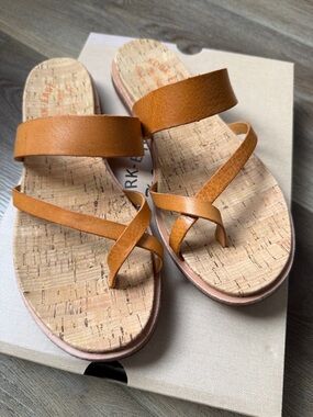 Kork-Ease Women's Tan Leather Cork-Style Sandals
